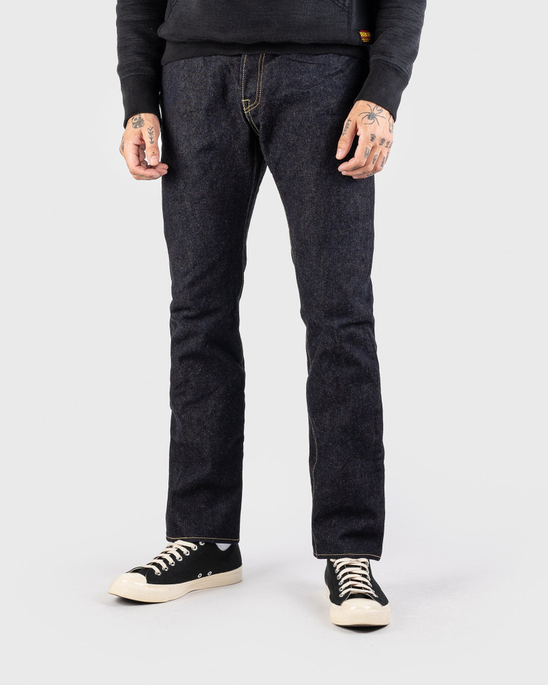 Iron Heart IH-555S-19L 19OZ LEFT HAND TWILL SELVEDGE DENIM SLIM CUT JEANS - INDIGO outlook
