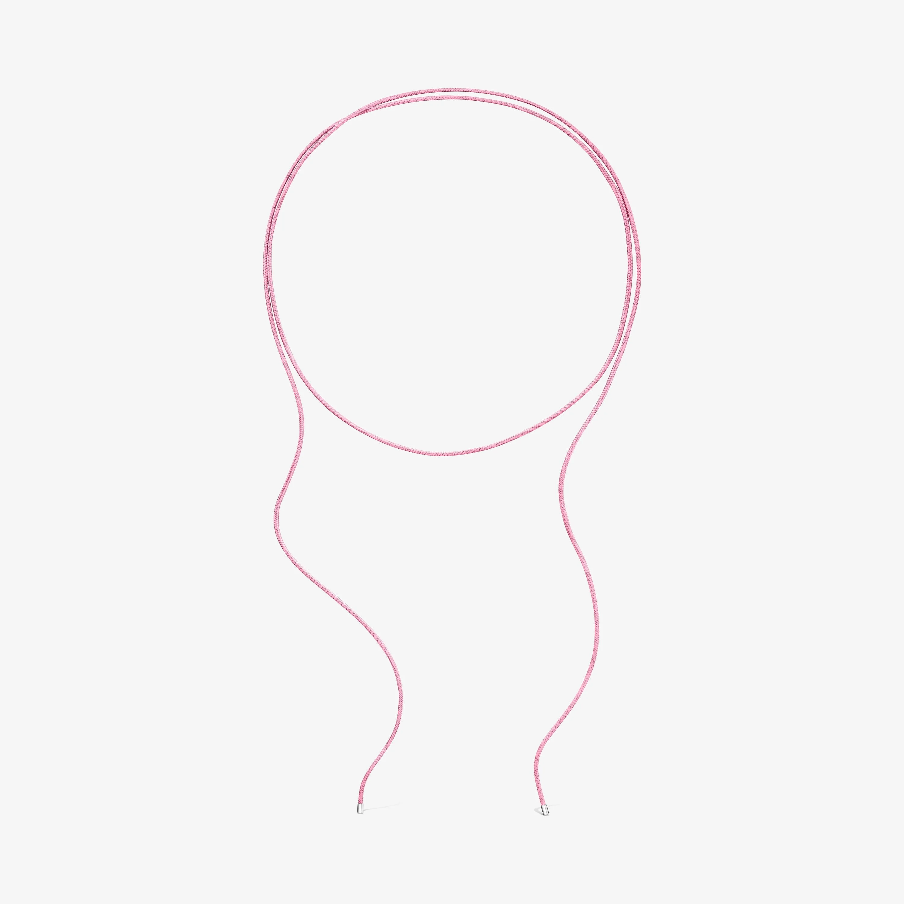 Long silver and pink cord Necklace TOUS Basics - 1
