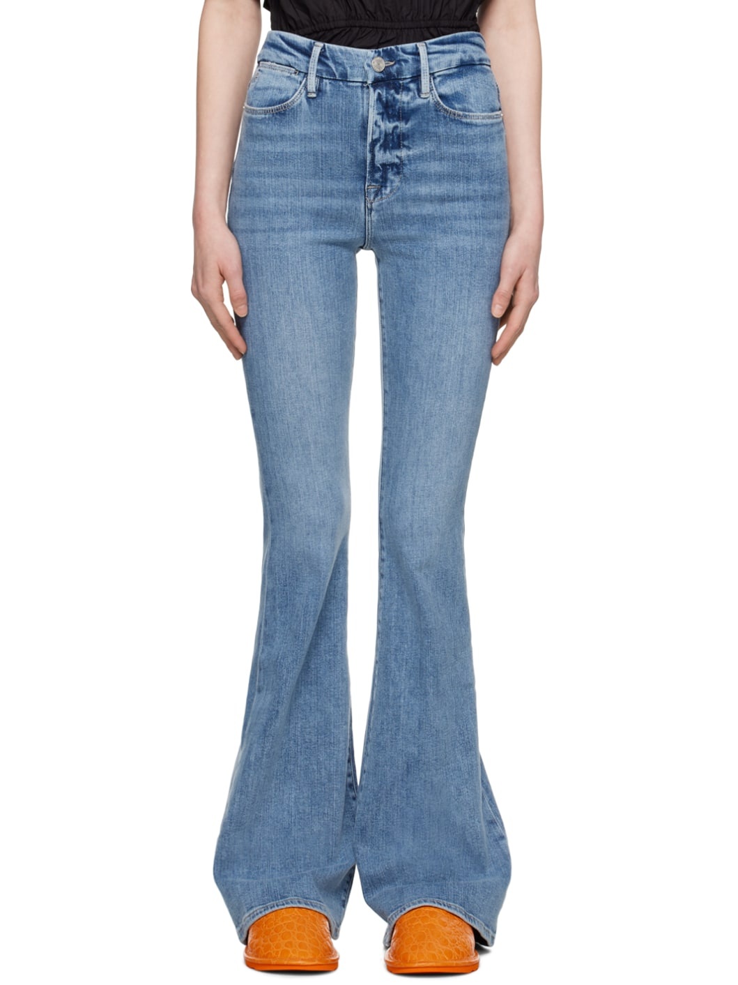 Blue 'Le Super High Flare' Jeans - 1