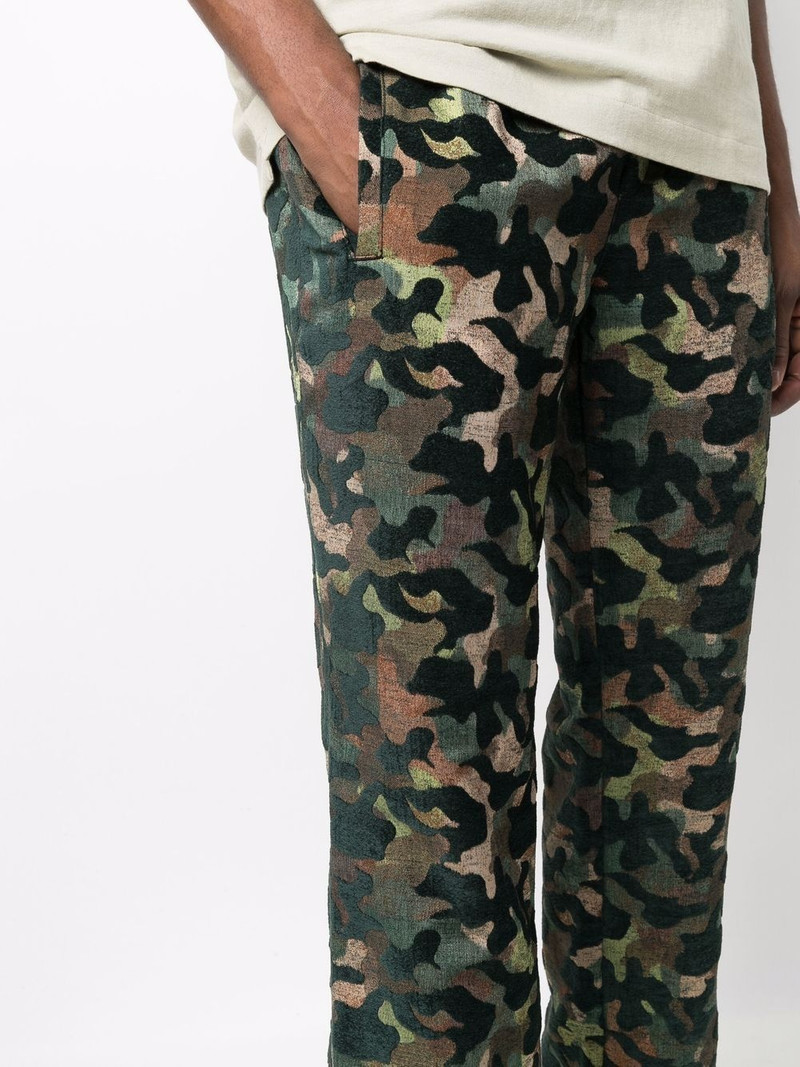 camouflage-print straight leg trousers 5