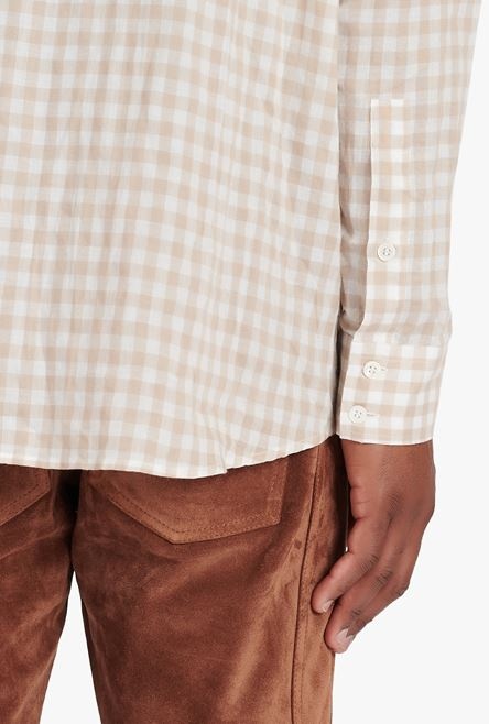 Balmain x Netflix -Sand-colored cotton shirt - 7
