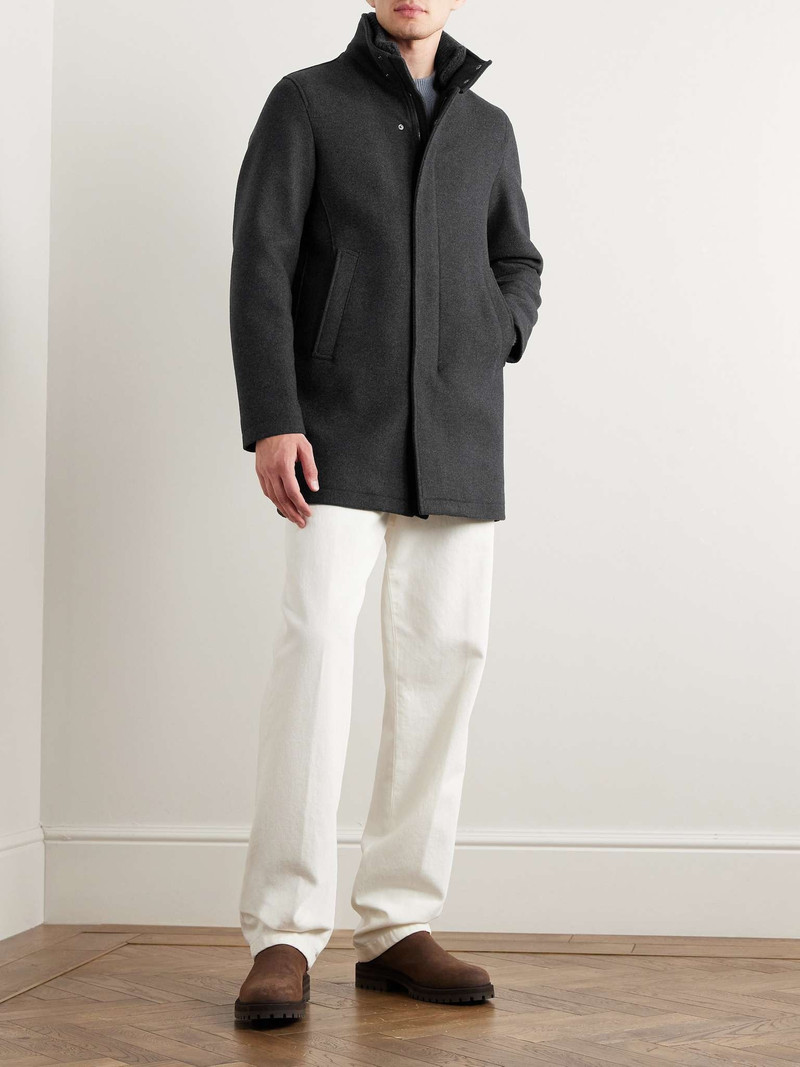 Herno Wool-Blend Felt Coat outlook