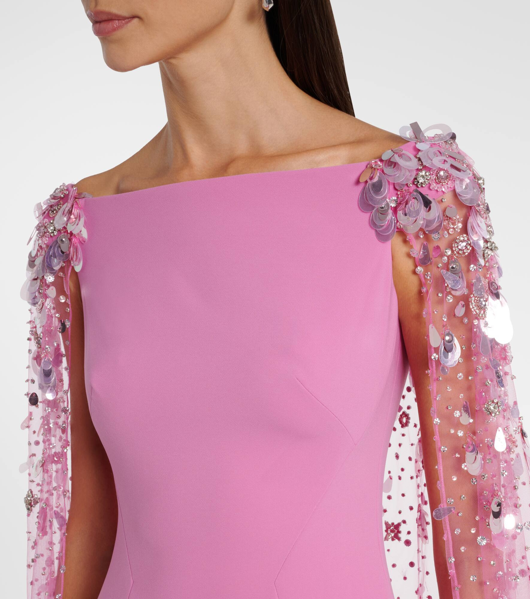 Bittersweet beaded caped gown - 4