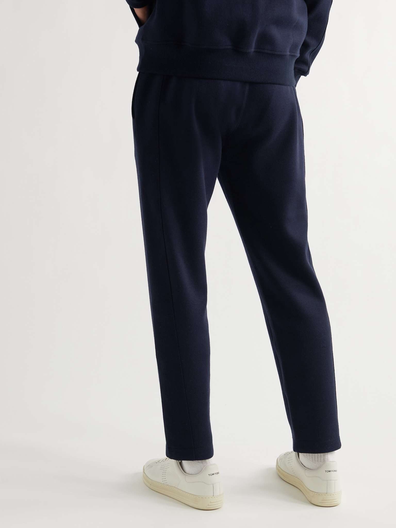 Tapered Double-Faced Cotton, Silk and Cashmere-Blend Jersey Sweatpants - 4