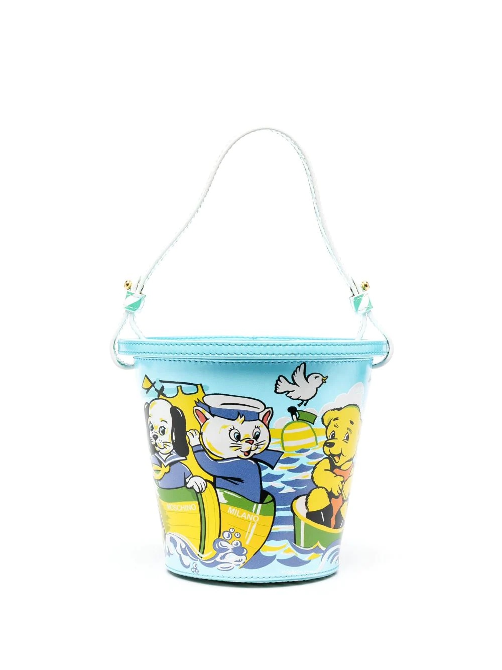 graphic-print bucket bag - 1