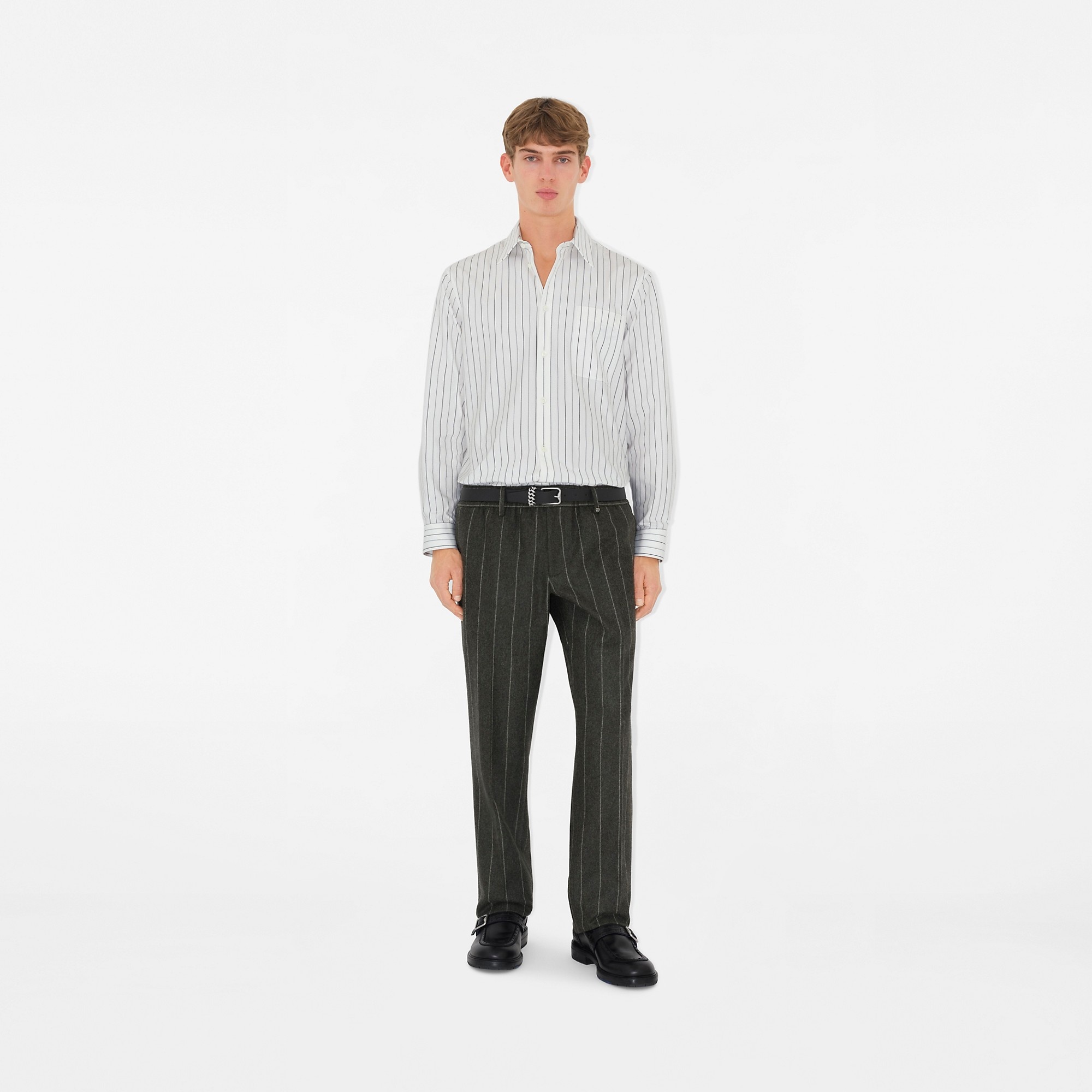 Relaxed Fit Striped Cotton Shirt - 2