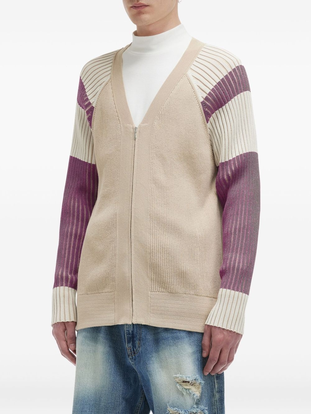 striped cardigan - 3