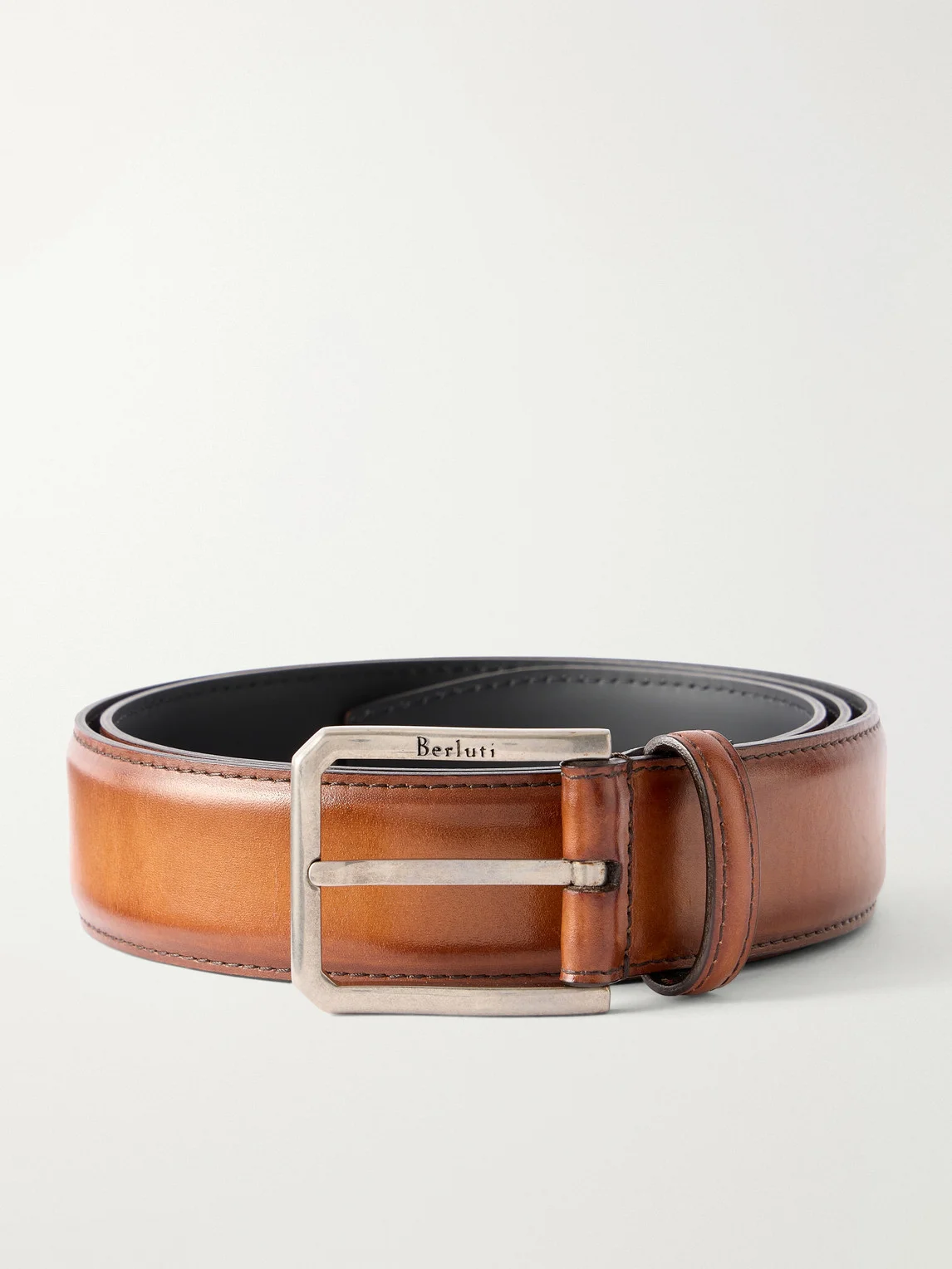 3.5cm Venezia Leather Belt - 1