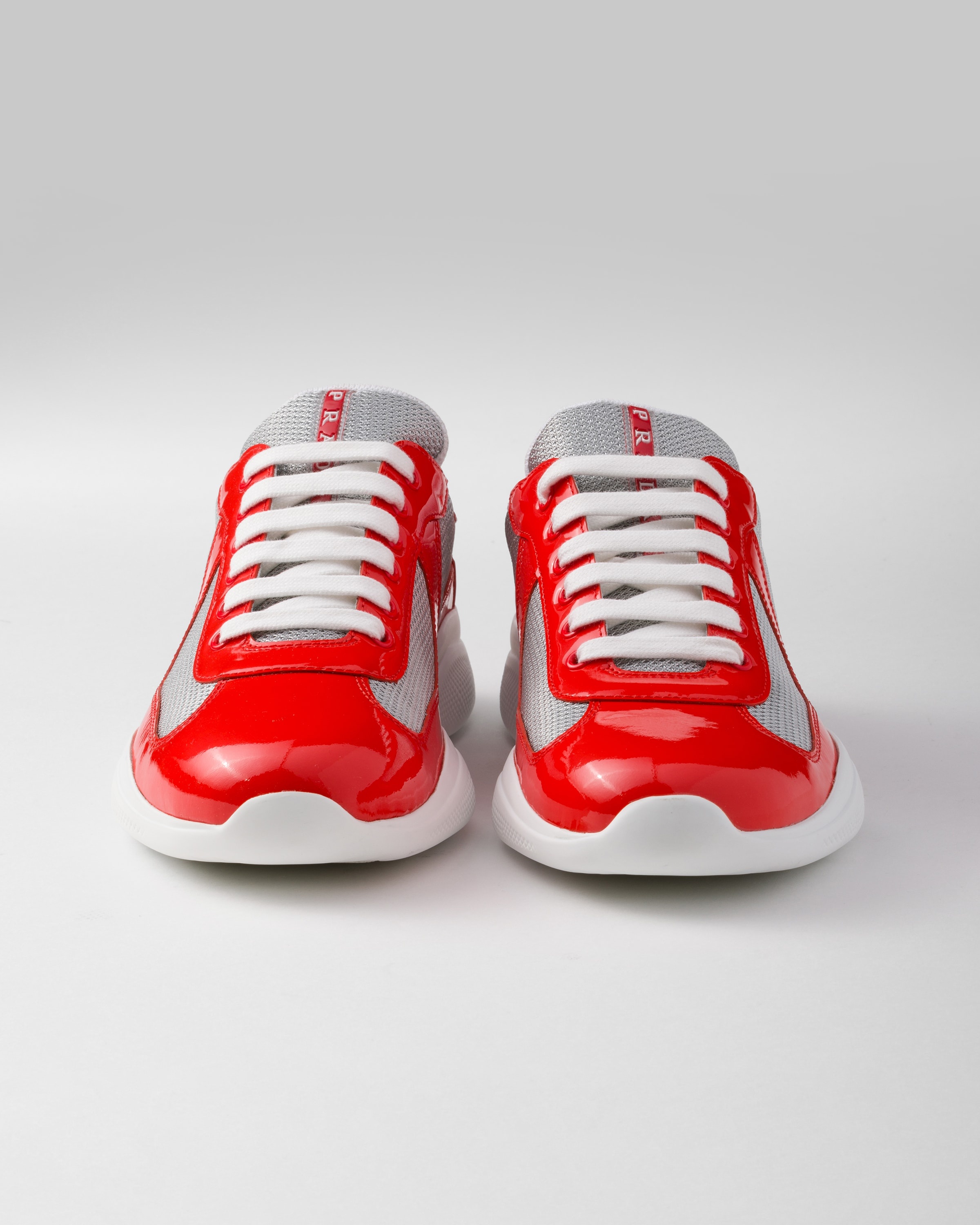 Patent leather and technical fabric Prada America's Cup sneakers - 5