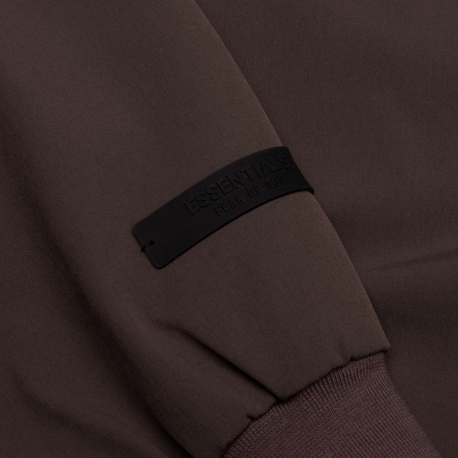 BONDED NYLON BOMBER JACKET - BROWN - 5