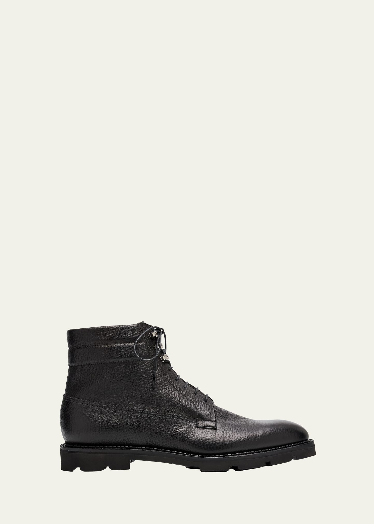 Men's Alder Grained Leather Hiking Boots - 1