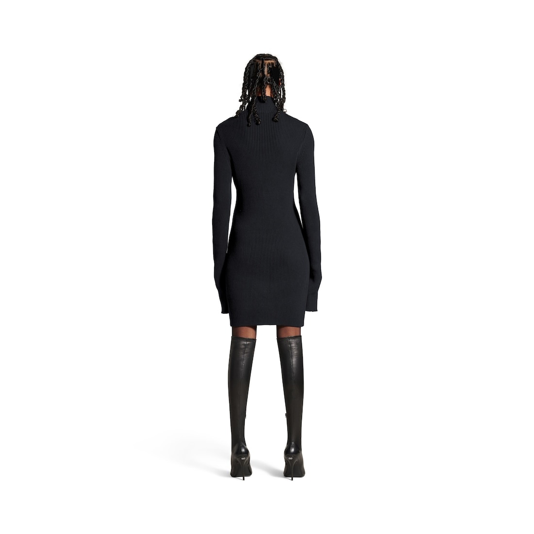 Women's Ciao Bello Long Fitted Turtleneck in Black - 5