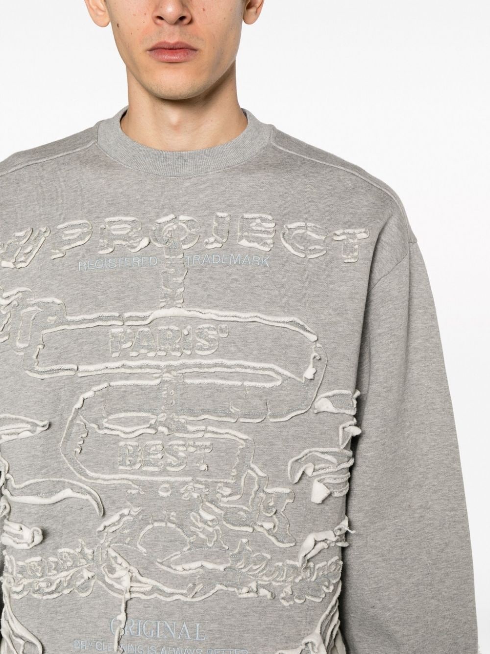 Paris' Best distressed cotton sweatshirt - 6