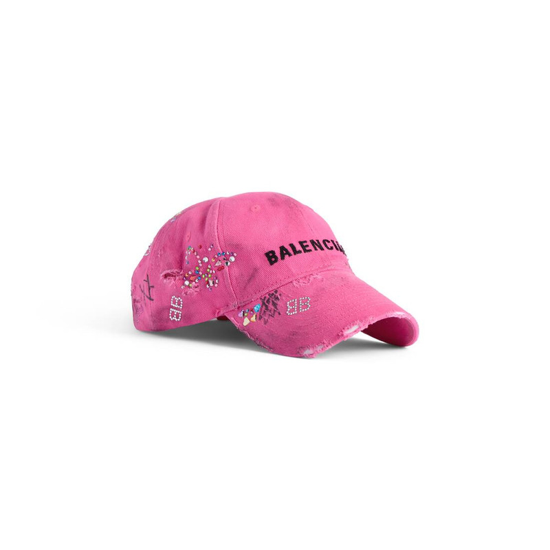 BALENCIAGA Men's Upcycled Cap in Pink outlook