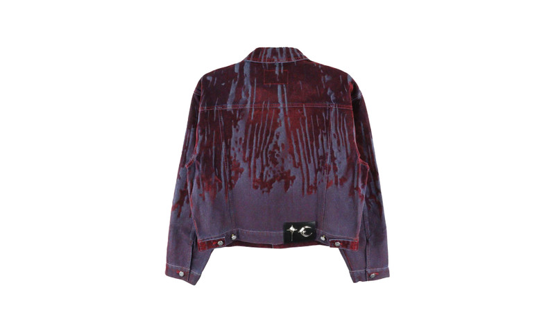 Thug Club Blood Laze Denim Jacket "Red" outlook