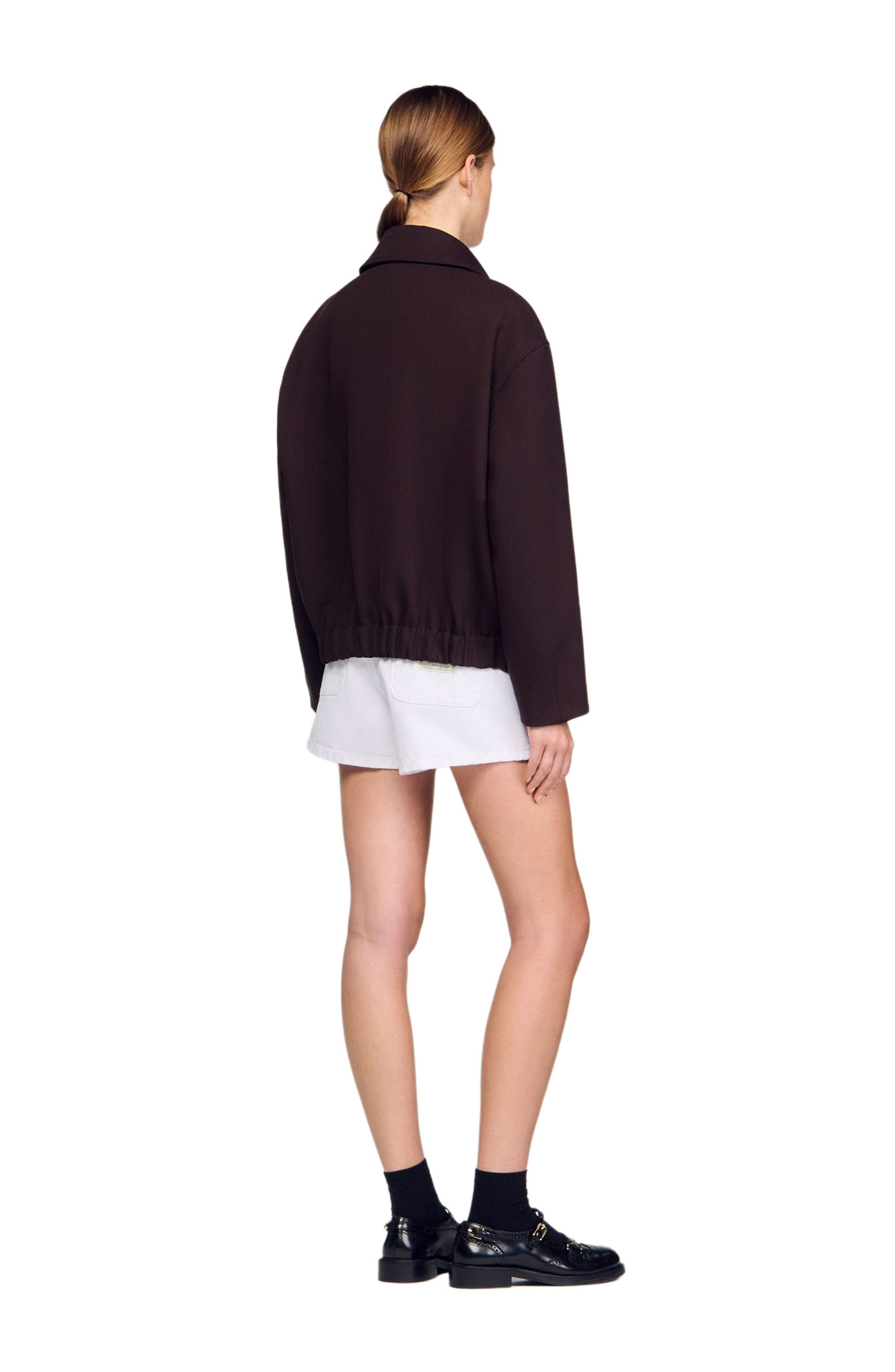 SANDRO Oversized jacket in Brown at Nordstrom - 3