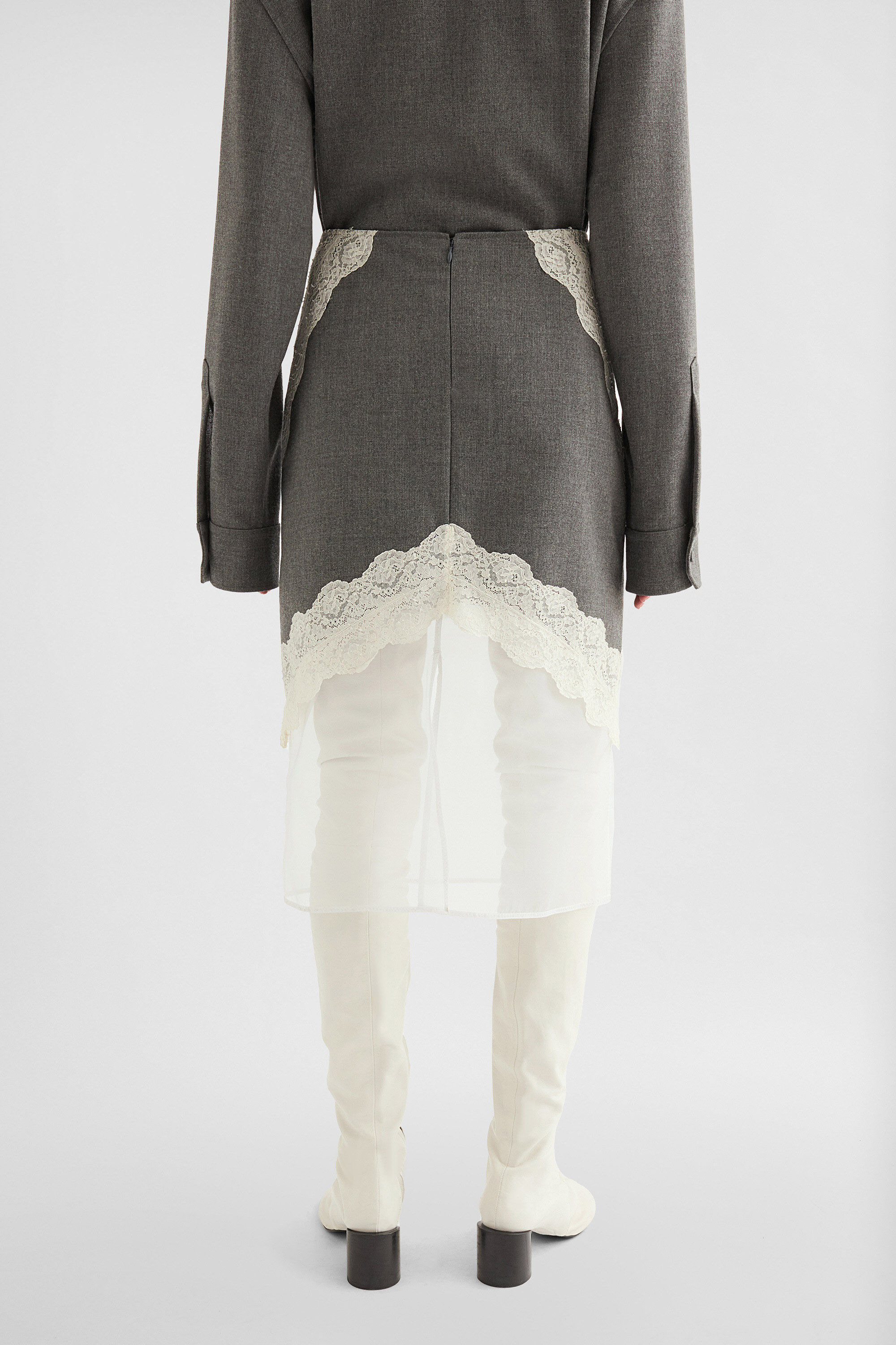 Wool Canvas Skirt - 6