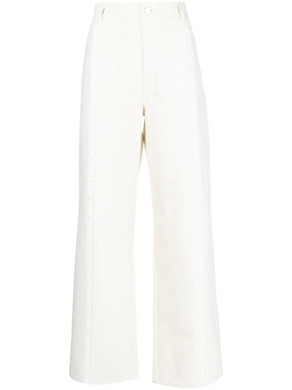 Frayed Two Tone wide-leg jeans - 1