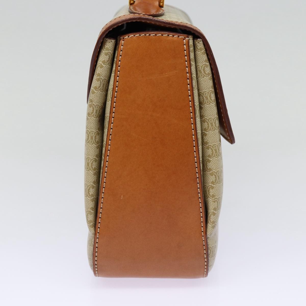 CELINE Macadam Canvas Hand Bag Beige Gold - 4