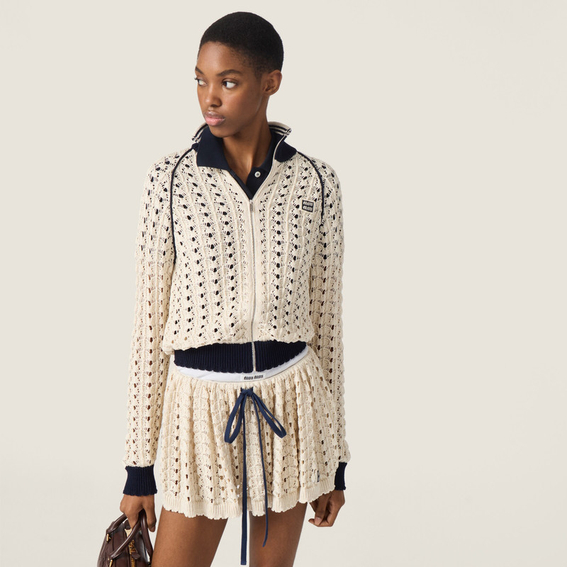 Cotton zipper cardigan 5