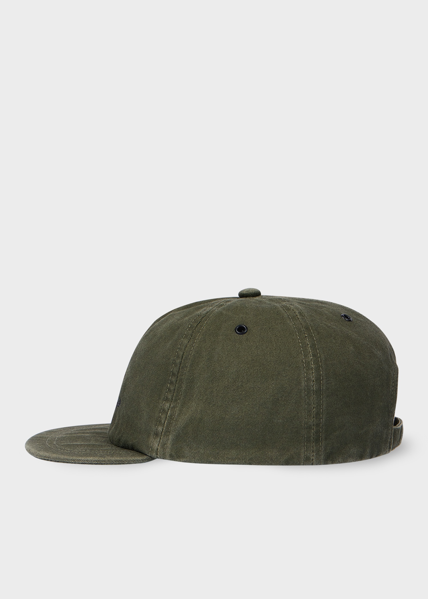 Khaki 'Happy' Cotton Cap - 1