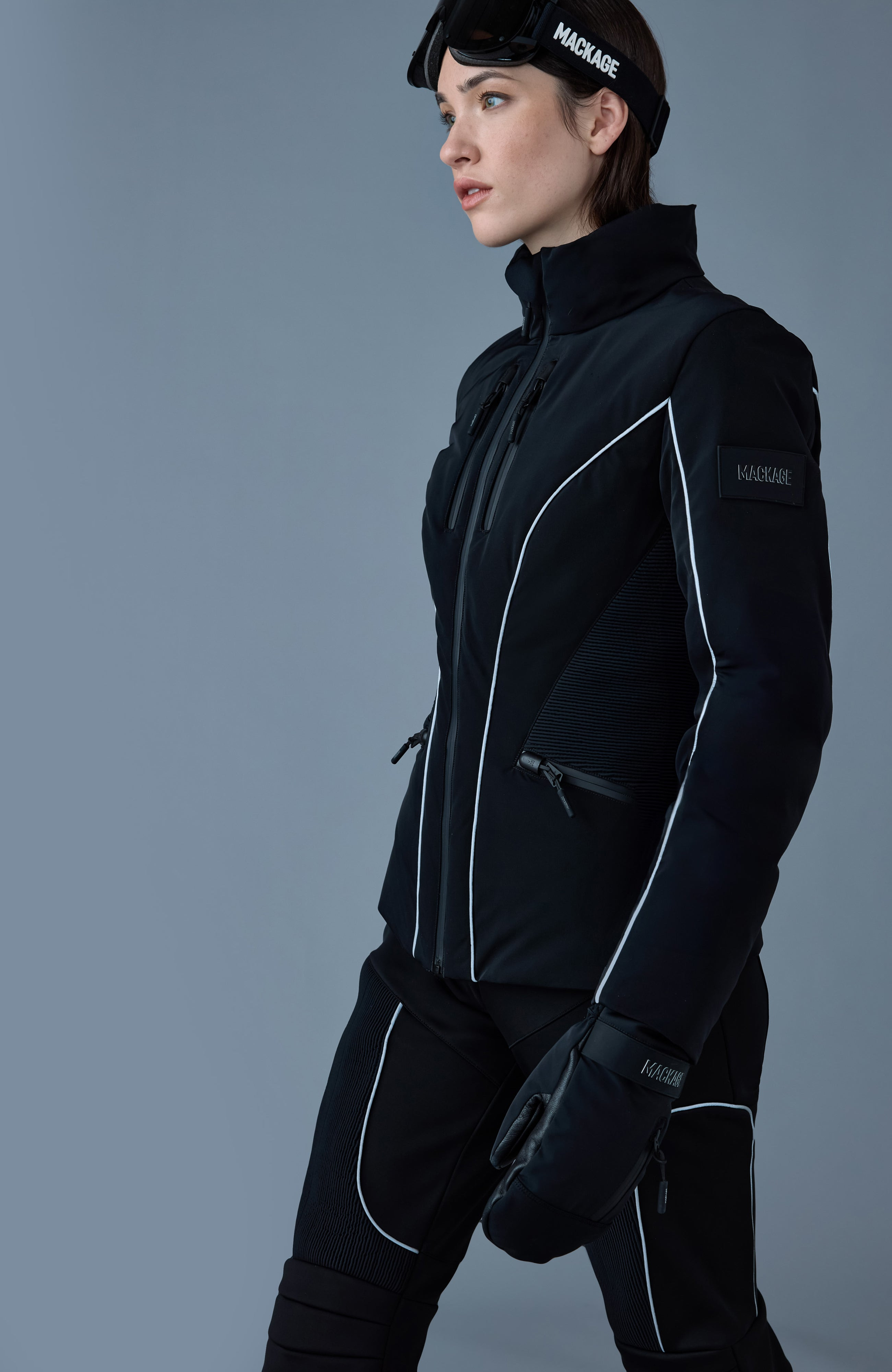 SANDRA Smocked detailed technical ski jacket - 5