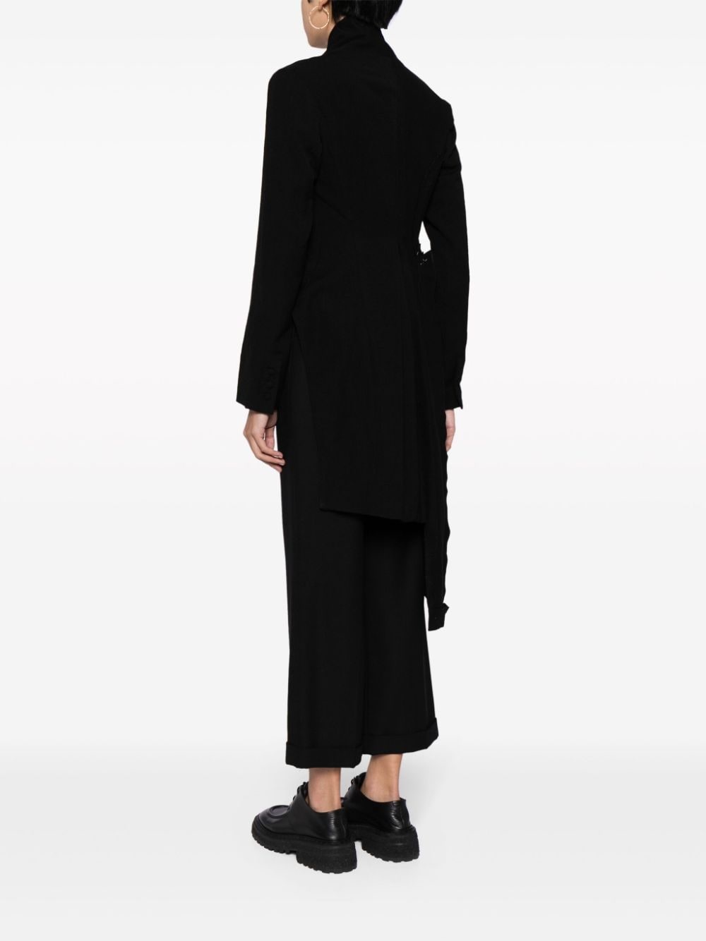 asymmetric wool jacket - 4