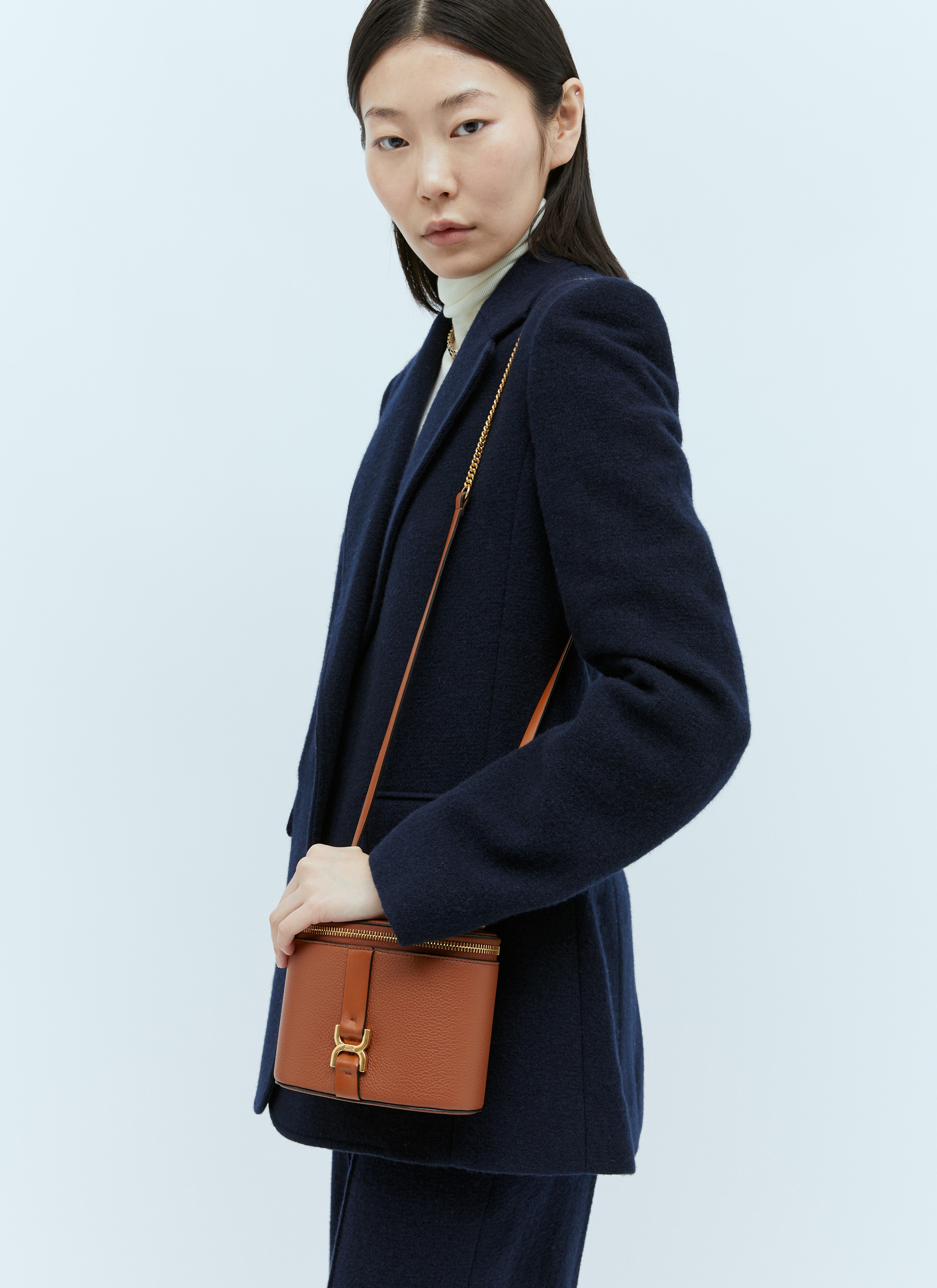 ショルダーバッグ・ポシェット CHLOE' Mini marcie vanity leather shoulder bag Nero 19491945_50556241_600.jpg