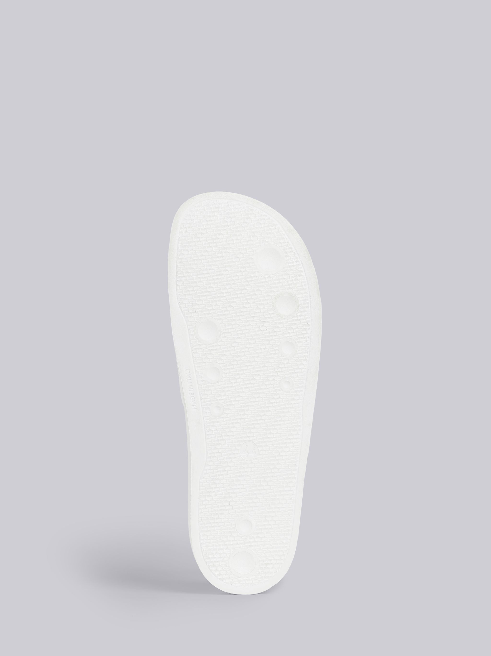 White Rubber Diagonal Stripe Pool Slide - 5
