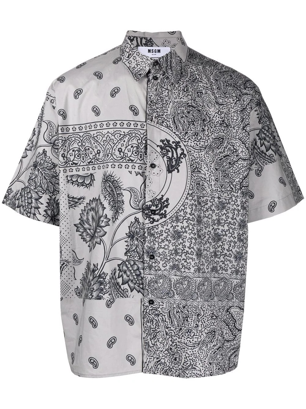 paisley-print short-sleeve shirt - 1