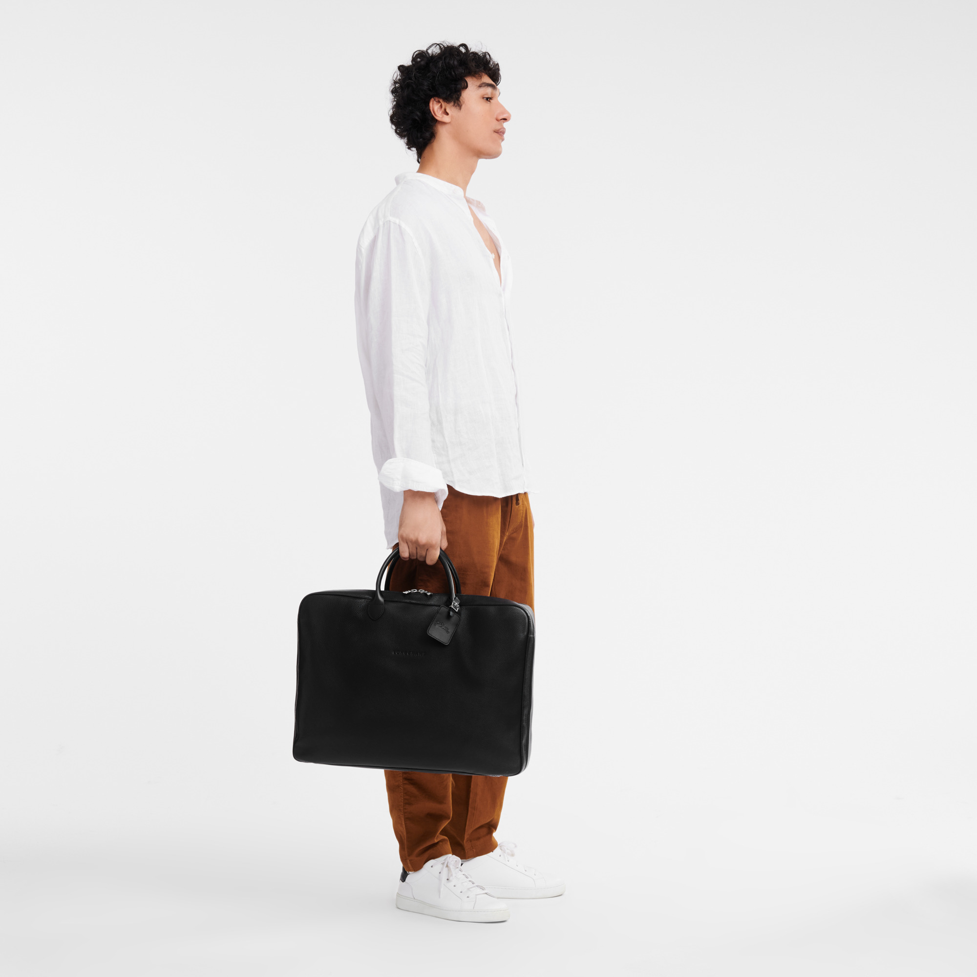 Le Foulonné S Suitcase Black - Leather - 2