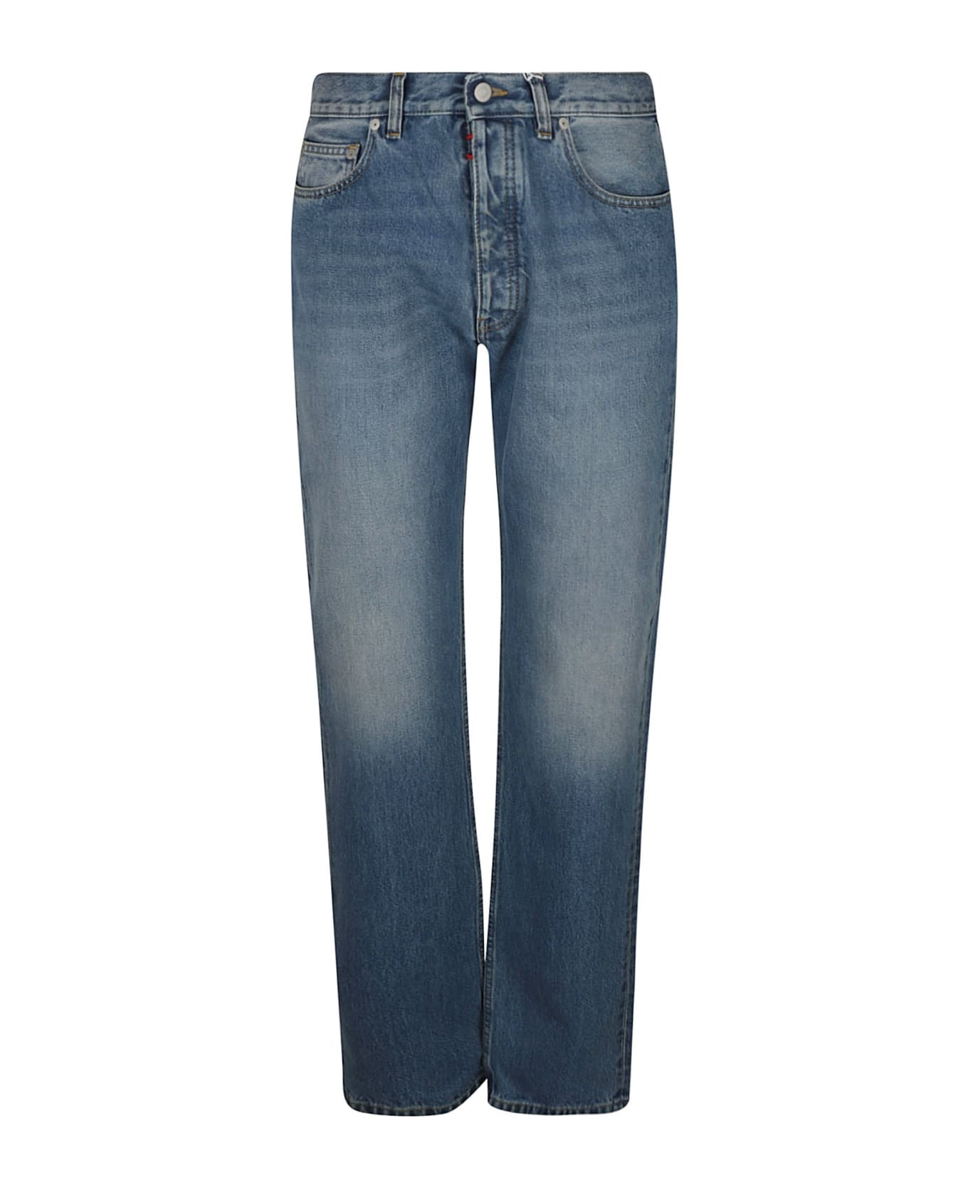 Classic 5 Pockets Straight Leg Jeans - 1