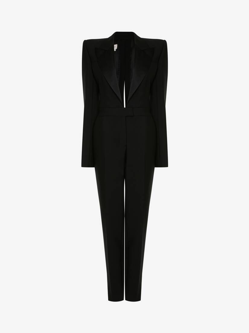 All-in-one Tailored Suit in Black - 1