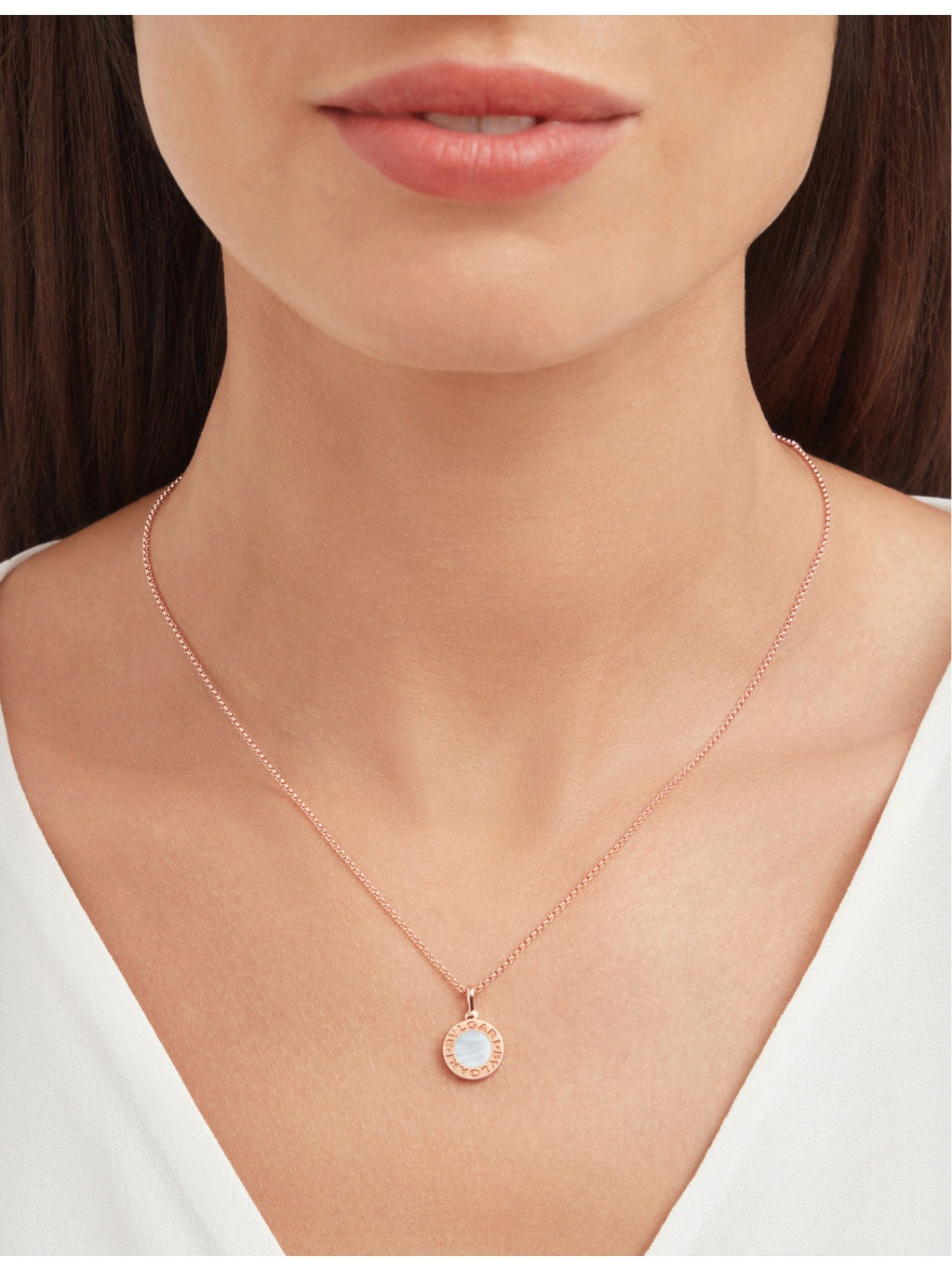 Bvlgari Bvlgari 18ct rose-gold and mother-of-pearl necklace - 4