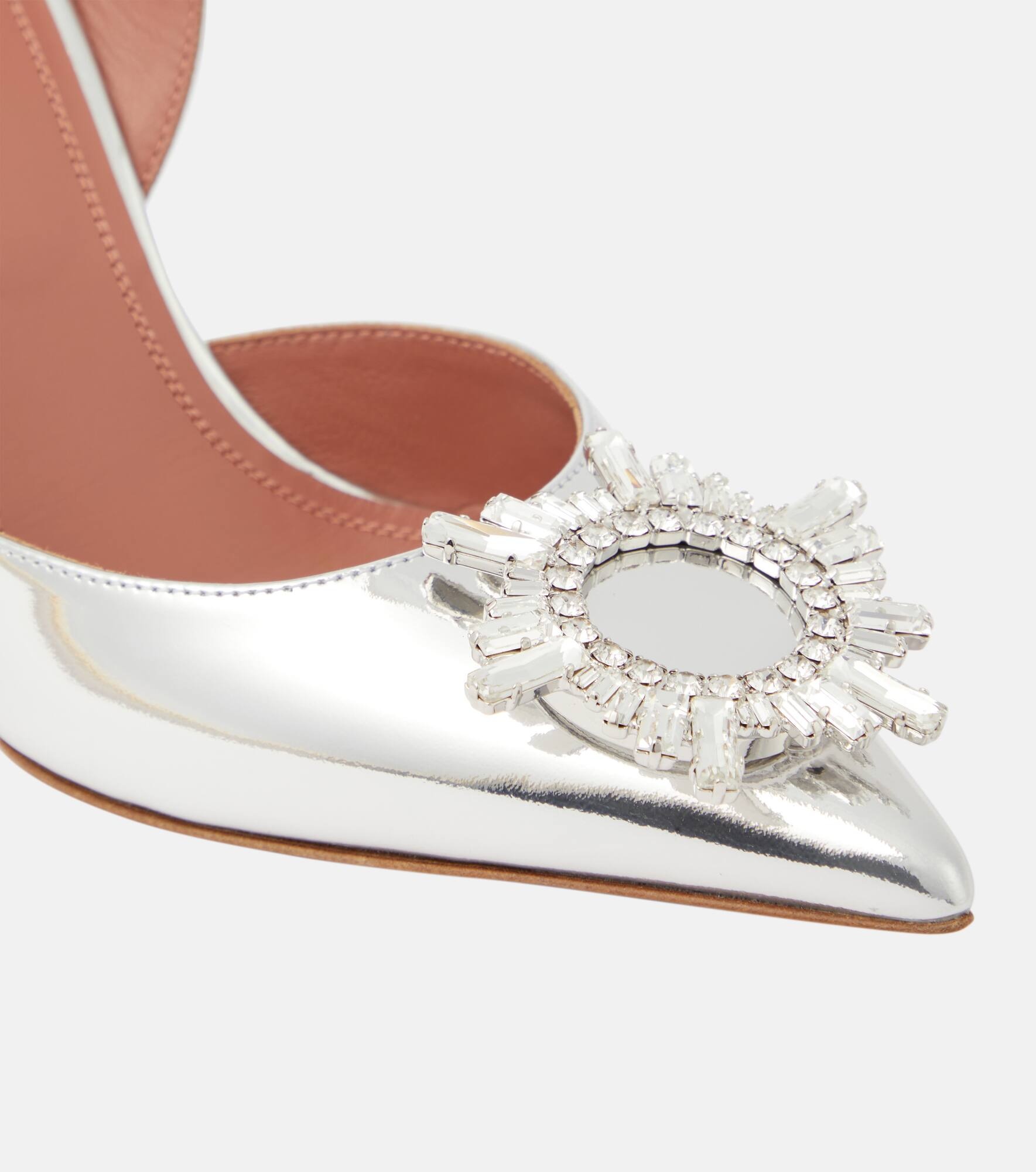 Begum mirrored leather slingback pumps - 6