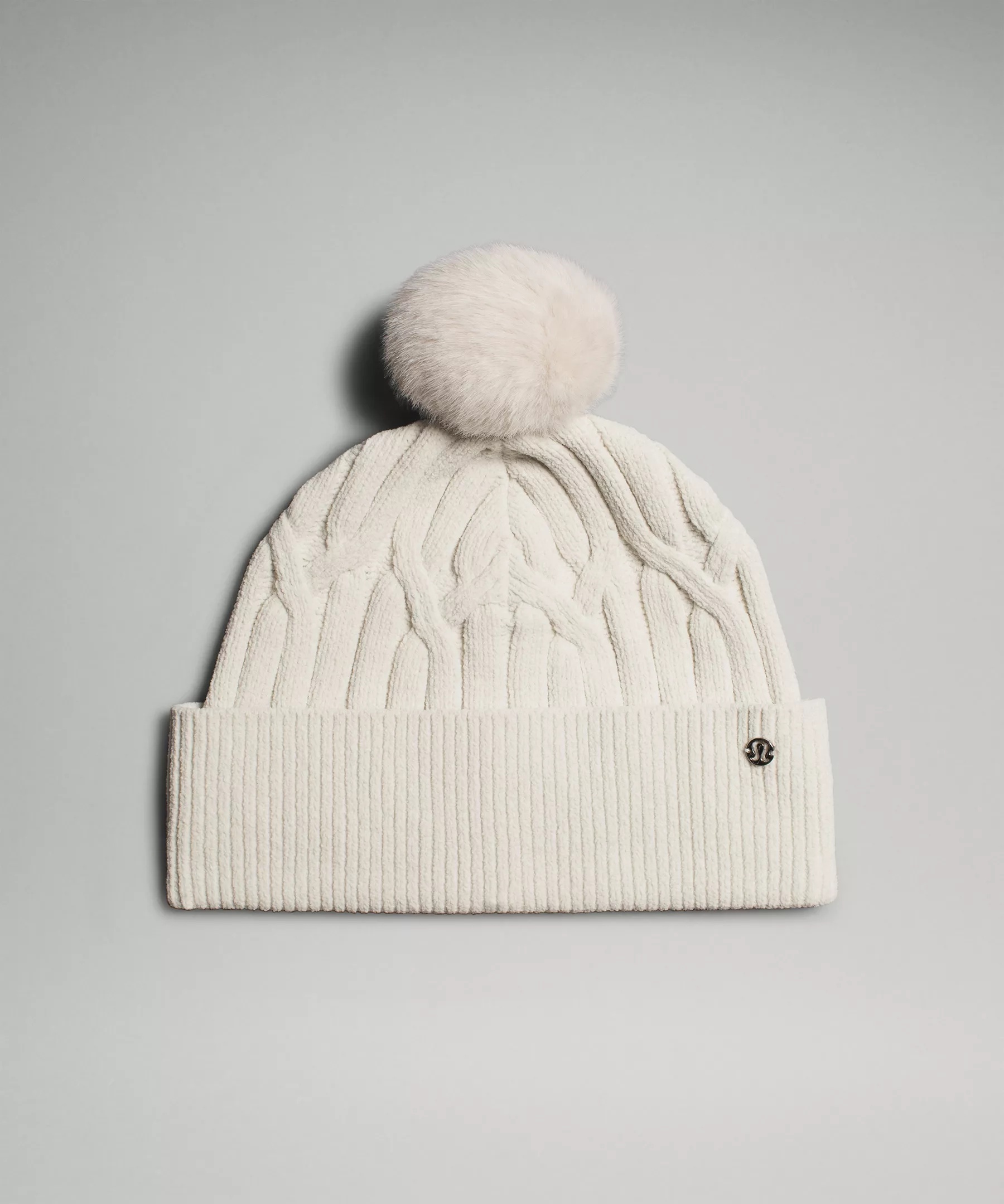 Women's Cable-Knit Pom-Pom Beanie - 1