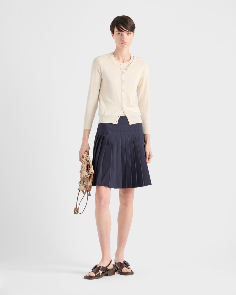 Prada Cotton and silk knit cardigan outlook