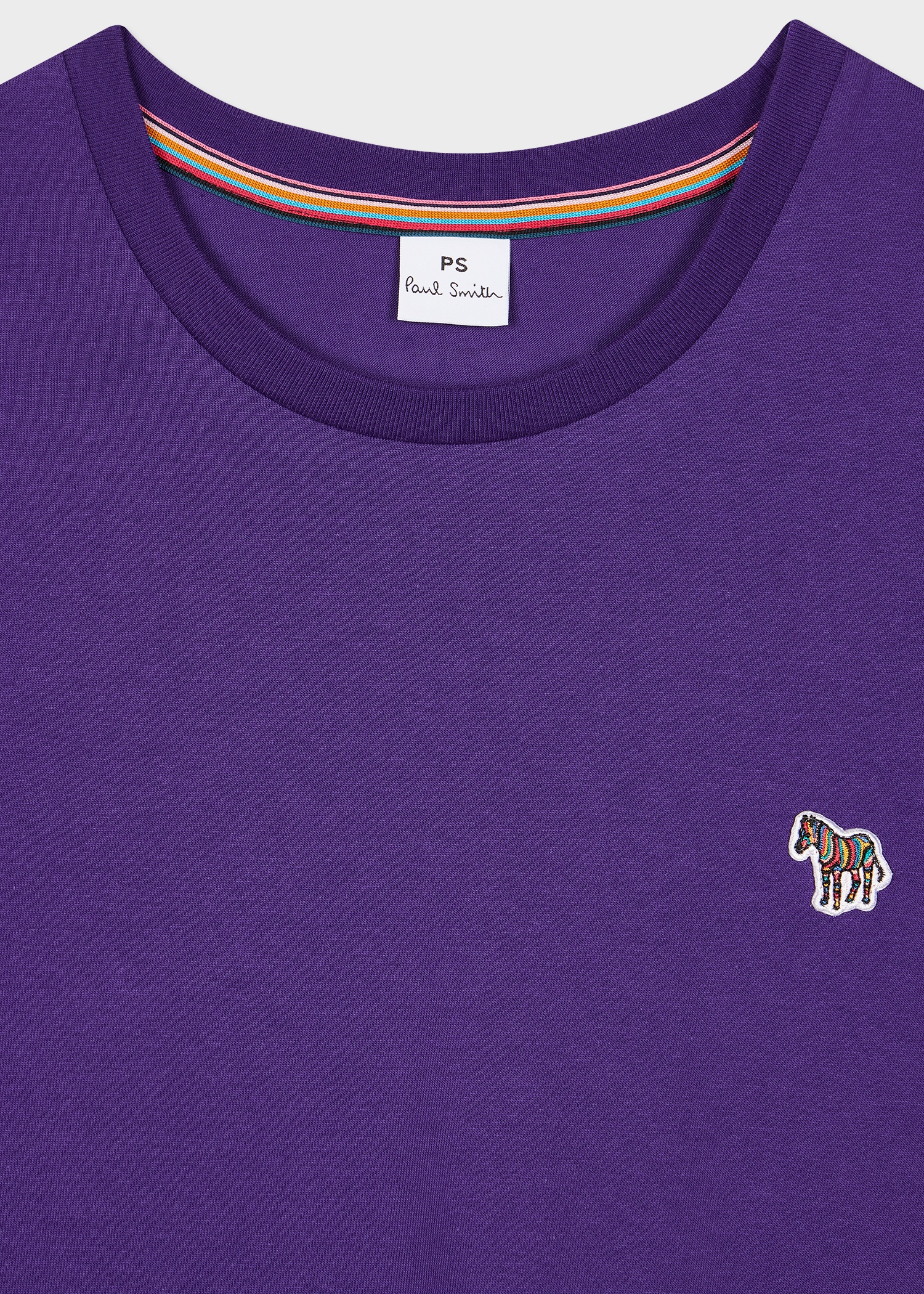Women's Purple Zebra Logo Cotton T-Shirt - 2