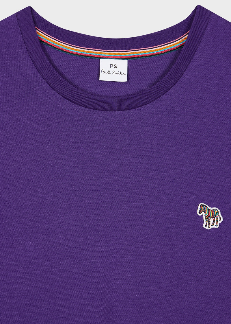 Paul Smith Women's Purple Zebra Logo Cotton T-Shirt outlook