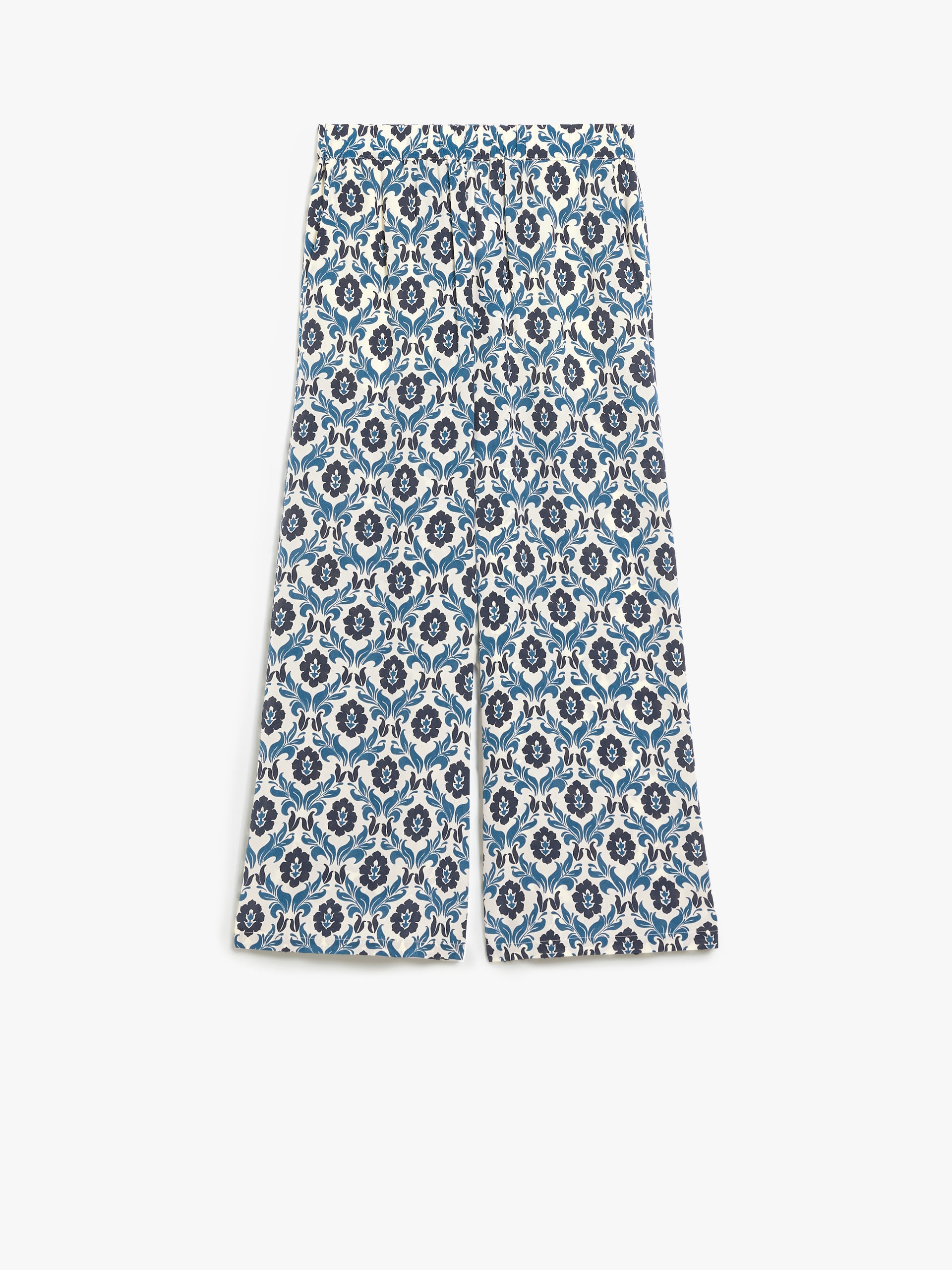 WEEKEND Max Mara EUSEBIO Printed silk cropped trousers