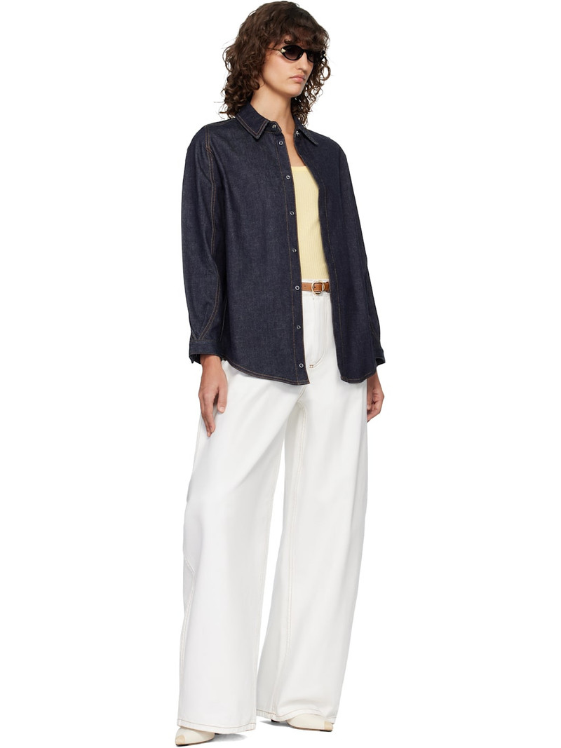 JACQUEMUS Navy 'The Amelo de-Nîmes denim' Shirt outlook