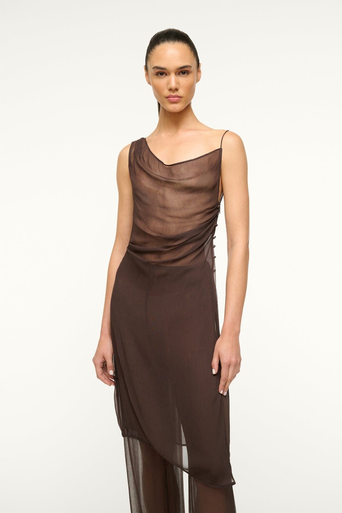 STAUD ASTAIRE TOP DARK CHOCOLATE - 5