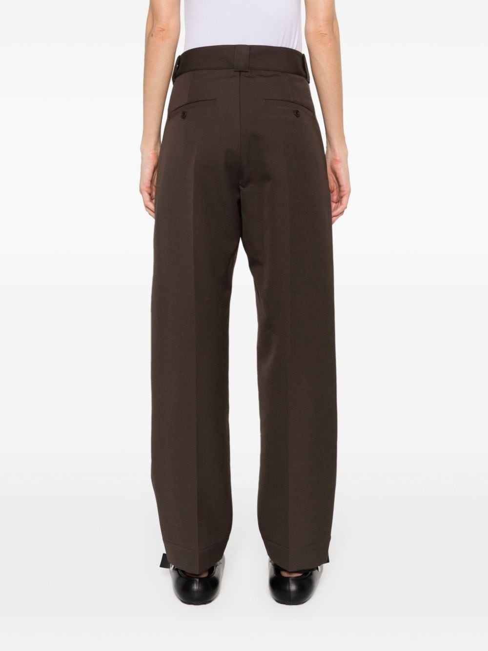 straight-leg tailored trousers - 4