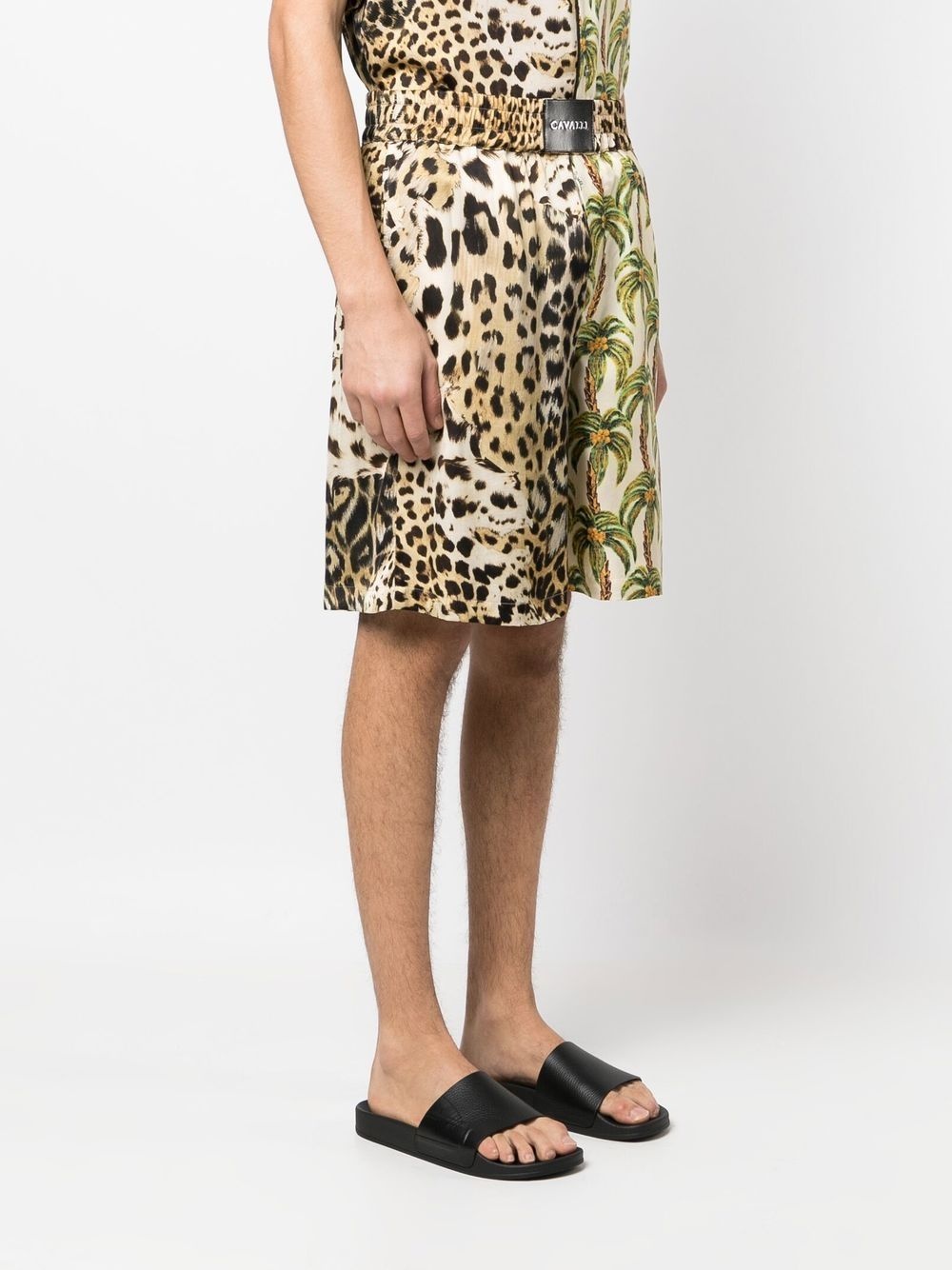 printed wide-leg shorts - 3