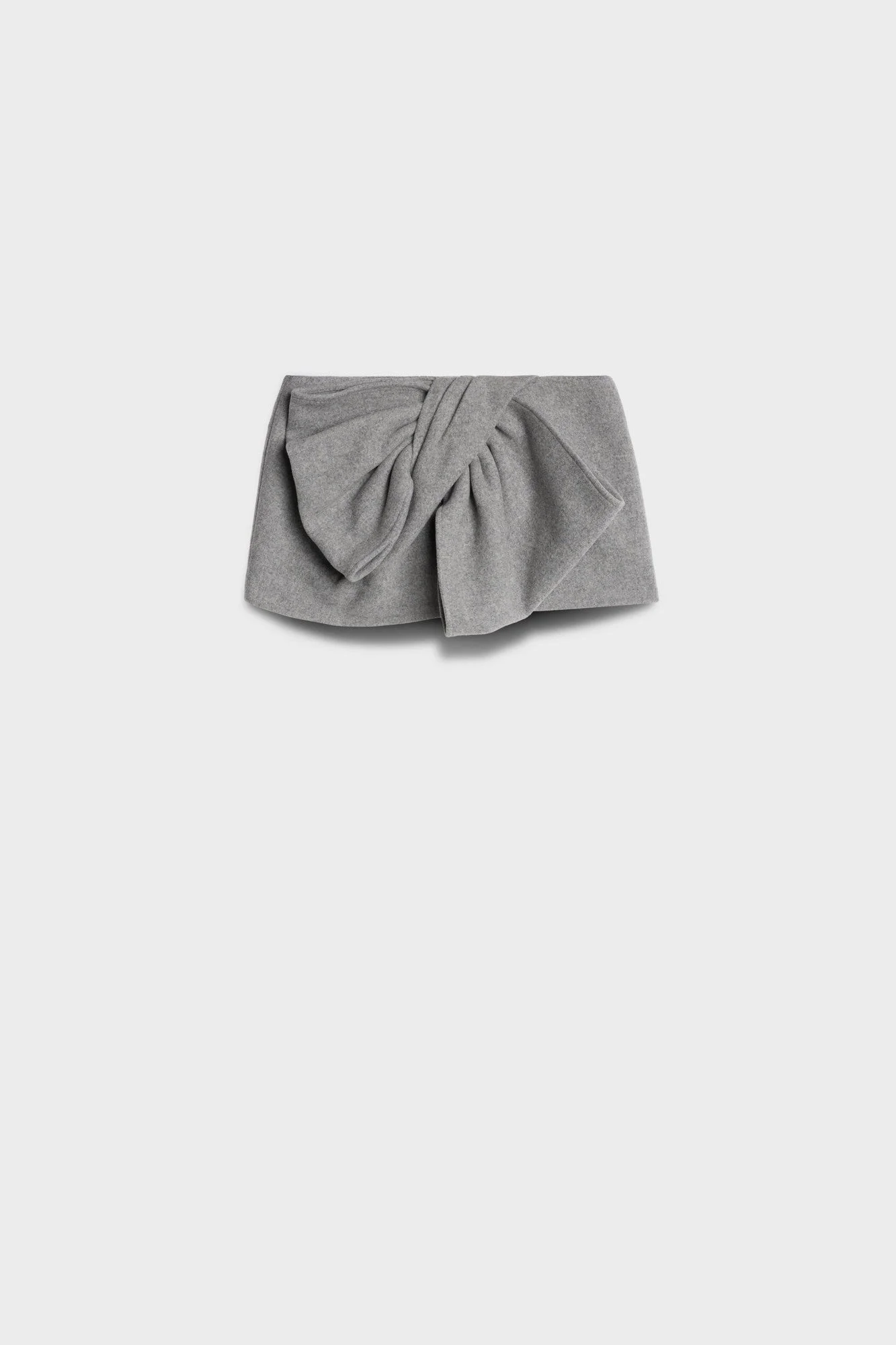 BOW MINI SKIRT in Wool Blend - 1
