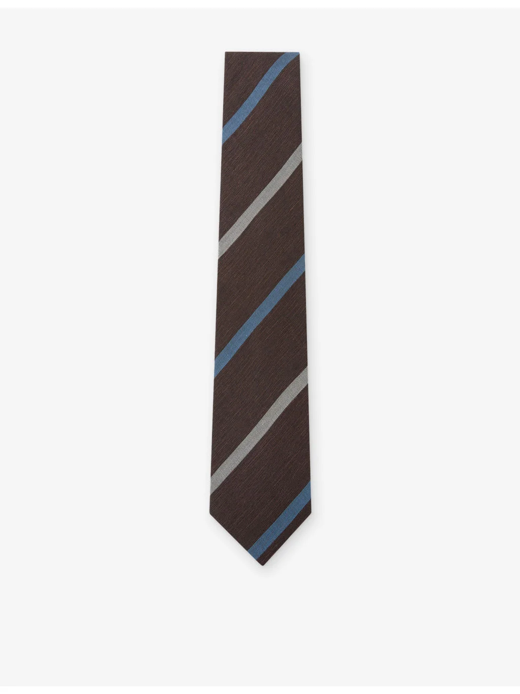 Paolo Stripe Cotton, Linen And Silk Tie - 1