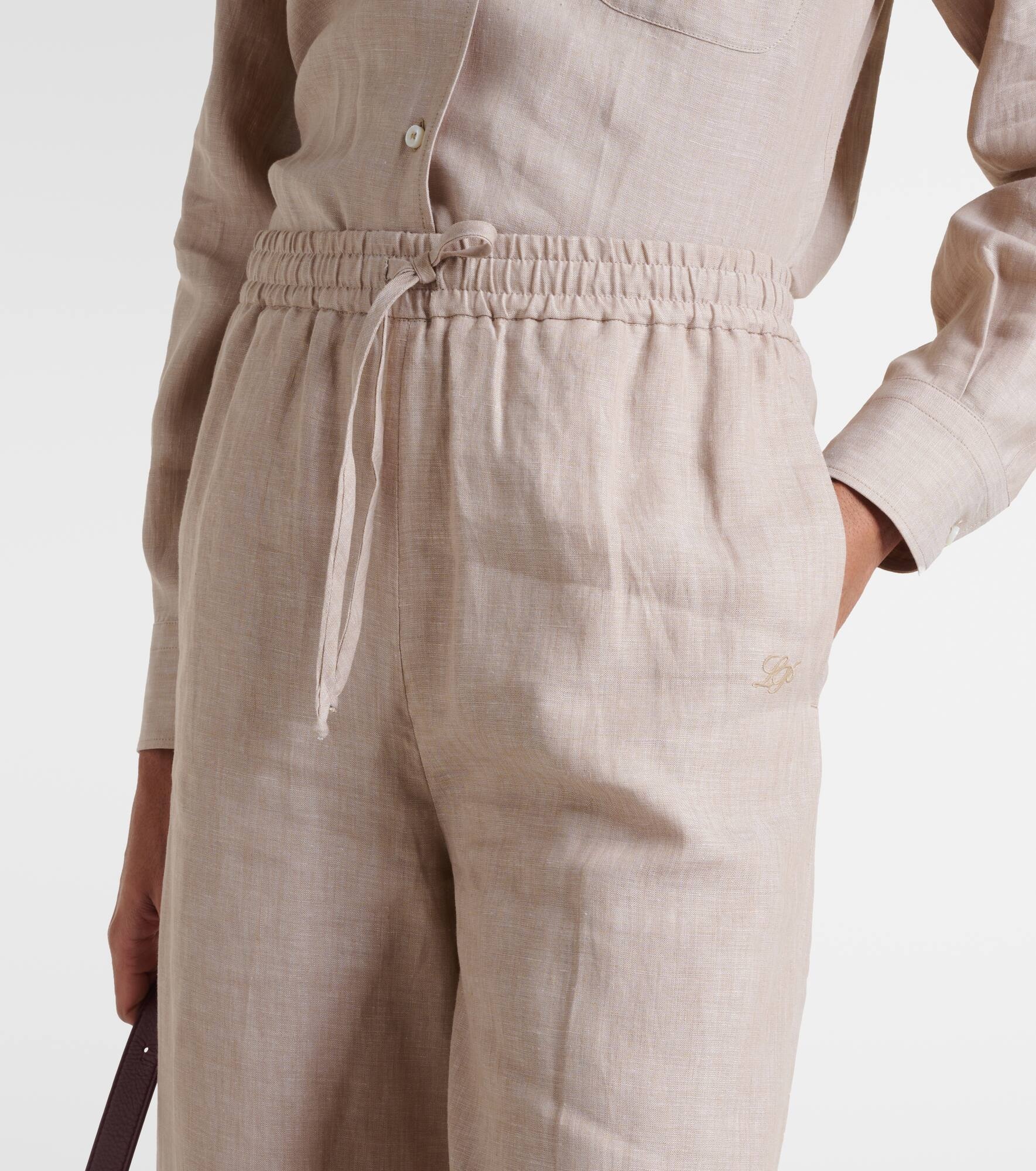 Graysen linen wide-leg pants - 4