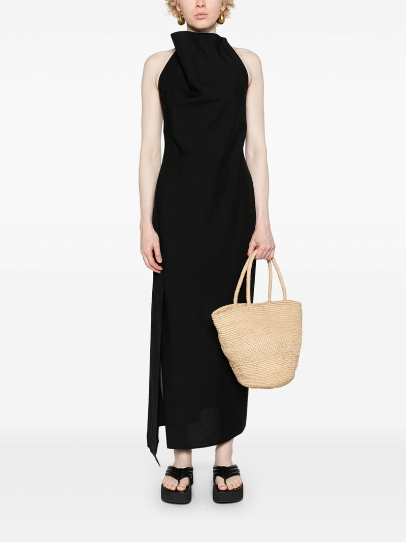 RÓHE halterneck virgin wool maxi dress outlook