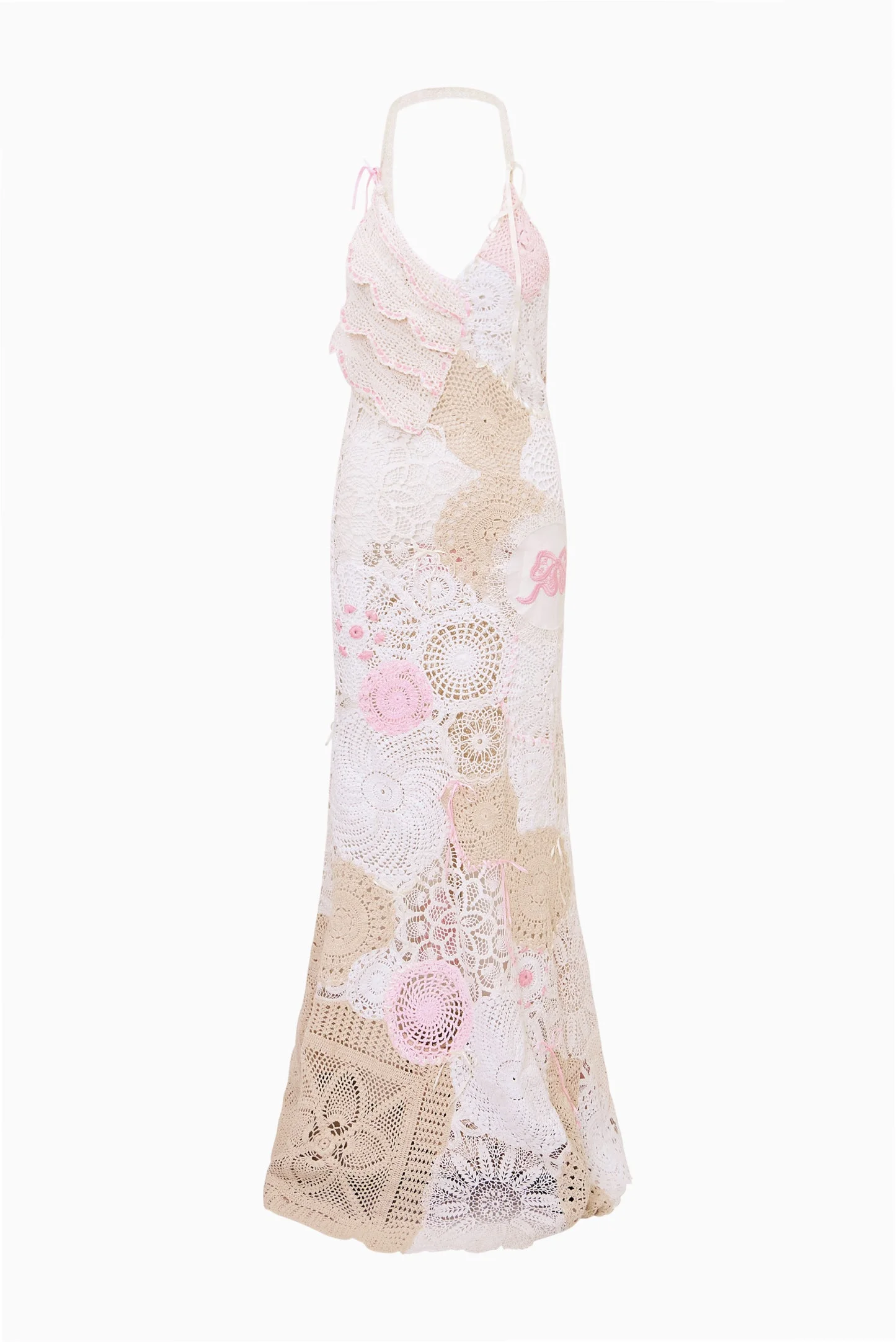 Adalita Patchwork Crochet Maxi Dress - 1