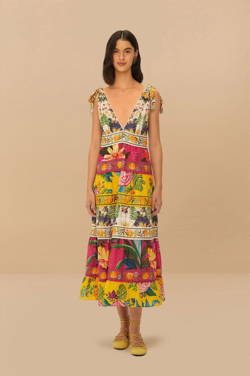 Mixed Flowers Midi Dress 1